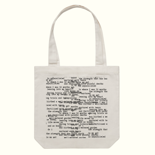 Poetry Tote - So honey, do i