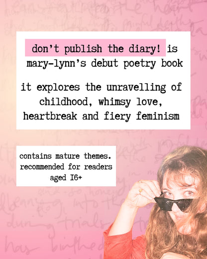 don't publish the diary! (nz & aus preorders only)