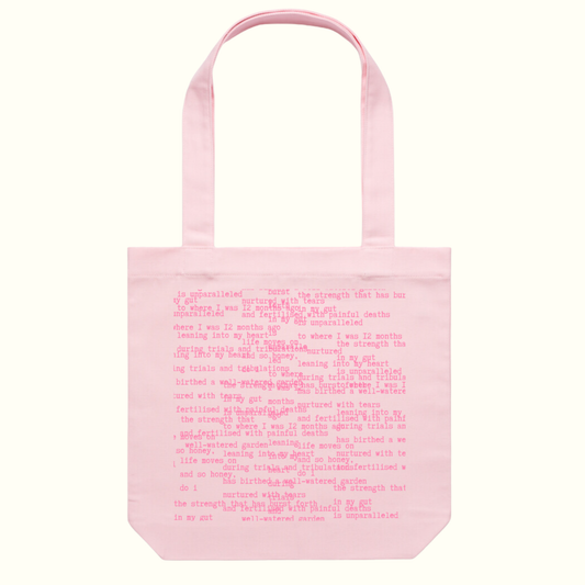 Poetry Tote - So honey, do i