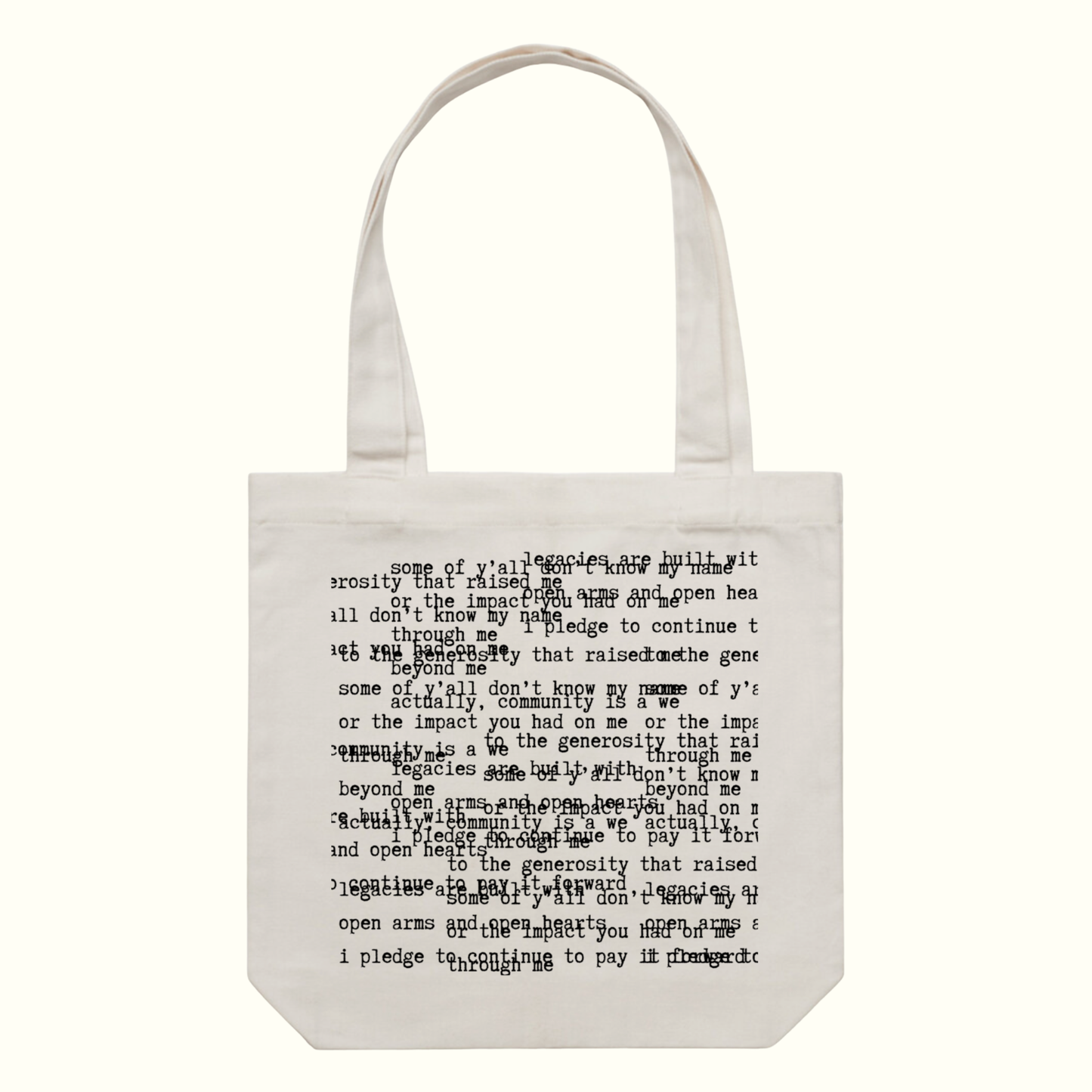 Poetry Tote - Community is a We